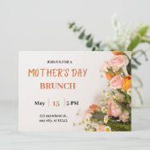 Beige Party Einladung des Neuen Muttertages (Stehend Vorderseite)