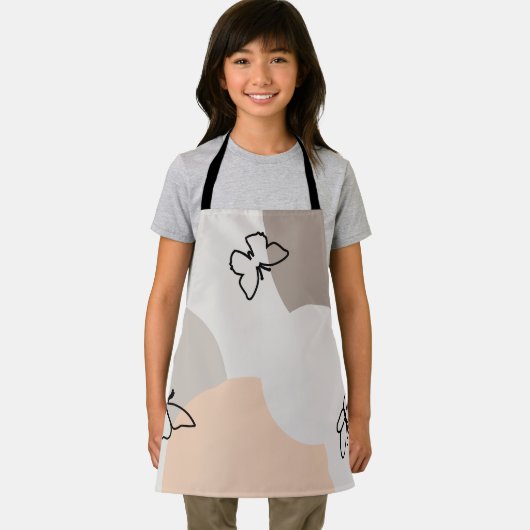 Beige Pastel Butterfly Schürze (Insitu)