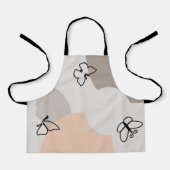Beige Pastel Butterfly Schürze (Vorderseite)