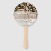 Beige Pastel Elegant Danke Souvenir Fächer (Rückseite)