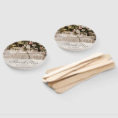 Beige Pastel Elegant Danke Souvenir Fächer (Non-assembled)