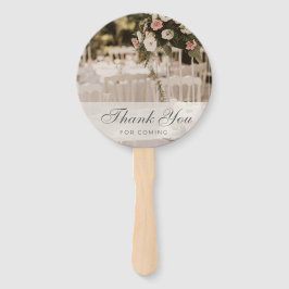 Beige Pastel Elegant Danke Souvenir Fächer