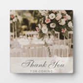 Beige Pastel Elegant Danke Souvenir Fotoplatte (Vorderseite)