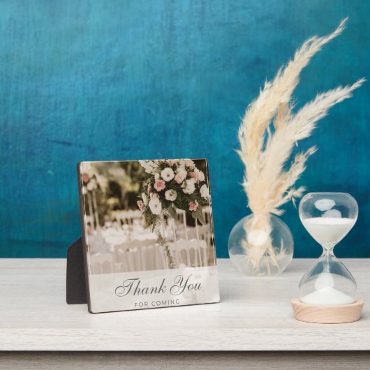 Beige Pastel Elegant Danke Souvenir Fotoplatte (InSitu)