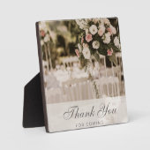 Beige Pastel Elegant Danke Souvenir Fotoplatte (Vorderseite)