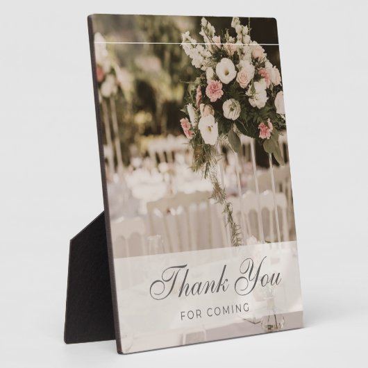 Beige Pastel Elegant Danke Souvenir Fotoplatte (Seite)