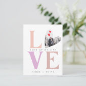 Beige Pastel Valentinstag Feiertagskarte (Stehend Vorderseite)