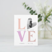 Beige Pastel Valentinstag Feiertagskarte (Stehend Vorderseite)