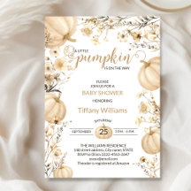 Beige Pastel Watercolor Pumpkin fallen wild Blume