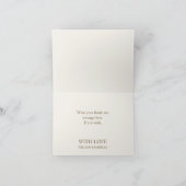 Beige Pastel Wildblume Dankeskarte (Innenseite)