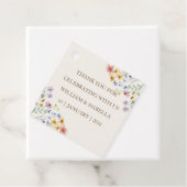 Beige Pastel Wildblume Geschenkanhänger (Beispiel)