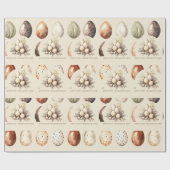 Beige Pastell-Oster-Eier Familienname Geschenkpapier (Flach)