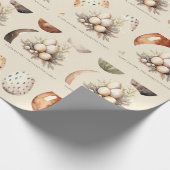 Beige Pastell-Oster-Eier Familienname Geschenkpapier (Ecke)