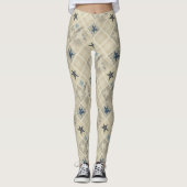 Beige-Patchwork Leggings (Vorderseite)