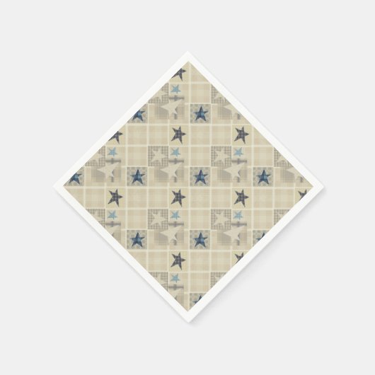 Beige-Patchwork Serviette (Ecke)