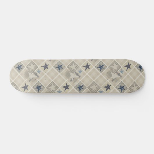 Beige-Patchwork Skateboard (Horizontal)