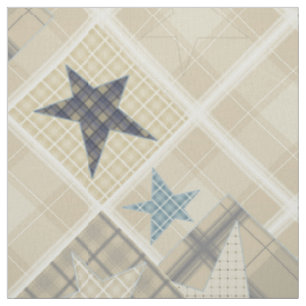 Beige-Patchwork Stoff