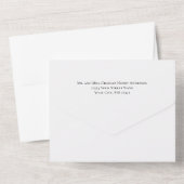 Beige Peach Neutral Floral QR Code Hochzeit All In One Einladung (Rückseite)