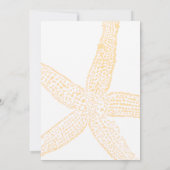 Beige Peach Starfish Yellow Orange Custom Wedding Einladung (Rückseite)