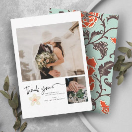 BEIGE PEONY FOTO CHINOISERIE DANKESKARTE