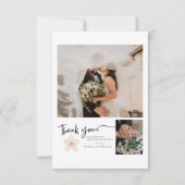 BEIGE PEONY FOTO CHINOISERIE DANKESKARTE (Vorderseite)