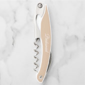 Beige Personalisiert Wedding Bridesmaid Kellnermesser (Vorderseite)