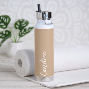 Beige Personalisiert Wedding Bridesmaid Trinkflasche
