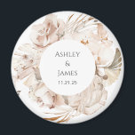 Beige personalisierte Gartenhochzeitsmagnete Magnet<br><div class="desc">Beige personalisierte Gartenhochzeitsmagnete</div>
