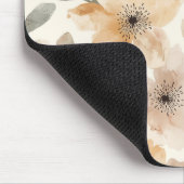Beige Pfirsich Blumen-Wasserfarbe Botanisches Must Mousepad (Ecke)