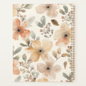 Beige Pfirsich Blumen Wasserfarbe Botanisches Must Planer (Rückseite)