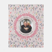 Beige PHANTASTISCHE MAMA mit FOTO Muttertag Fleecedecke (Vorderseite)