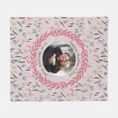 Beige PHANTASTISCHE MAMA mit FOTO Muttertag Fleecedecke (Vorderseite (Horizontal))