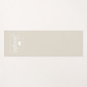 Beige Pilates Princess Workout Gym Yogamatte (Vorderseite (Horizontal))