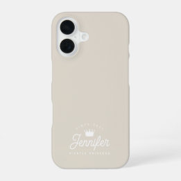 Beige Pilates Prinzessin Trendy Chic iPhone 16 Hülle