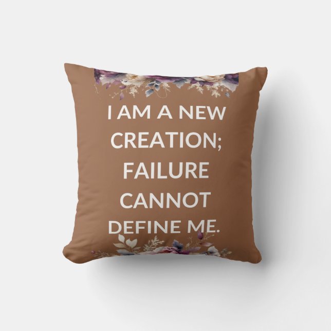 Beige pillow with a simple religious quote kissen (Vorderseite)