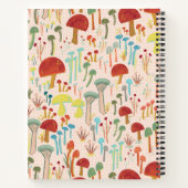 Beige Pilzgarten Notebook Notizblock (Rückseite)