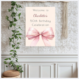 Beige Pink-Bugcreme Geburtstagsgeschenk Poster