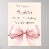 Beige Pink-Bugcreme Geburtstagsgeschenk Poster (Vorne)