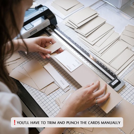 Beige Platzkarten für Hochzeitsnahrung