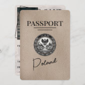 Beige Polen - Pass Save the Date (Vorne/Hinten)