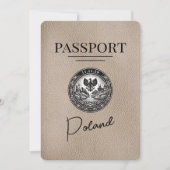 Beige Polen - Pass Save the Date (Vorderseite)