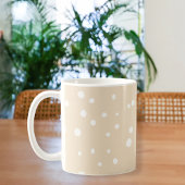 Beige polka dot cup with handle, Birthday gift Kaffeetasse