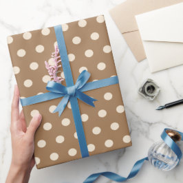 beige Polka dot Geschenkpapier