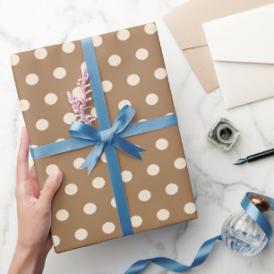 beige Polka dot Geschenkpapier