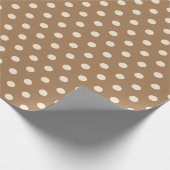 beige Polka dot Geschenkpapier (Ecke)