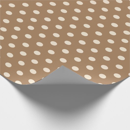 beige Polka dot Geschenkpapier (Ecke)