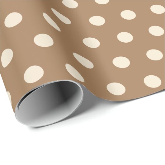 beige Polka dot Geschenkpapier (Rolleneckpunkt)