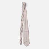 Beige Polka Dots Neck Tie Krawatte (Rückseite)