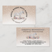 Beige Pony Pferderennfahrer Visitenkarte (Vorne/Hinten)