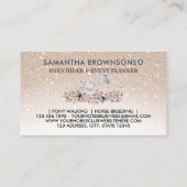 Beige Pony Pferderennfahrer Visitenkarte (Rückseite)